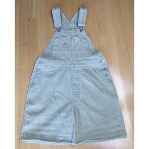 Unionbay Corduroy Overall Shorts Women S Pale‎ Green Y2K Carpenter Shortalls VTG